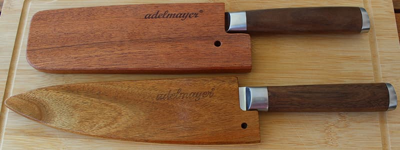 Adelmayer Messer mit Klingenschutz aus Holz