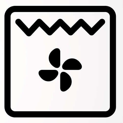 Grillfunktion Backofen Symbol mit Umluft kombiniert